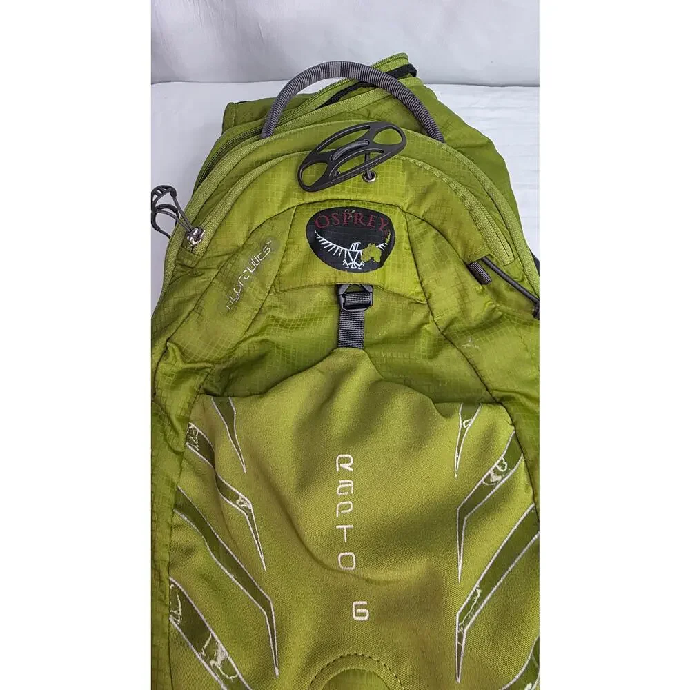 Osprey Raptor 6 Hydration Backpack Green Hiking Cycling Day Pack NO Bladder